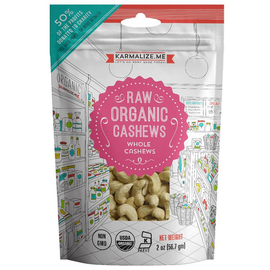 Organic Raw Cashews Snack Pack Size - 2 oz